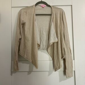Women's gold Open Front Cardigan